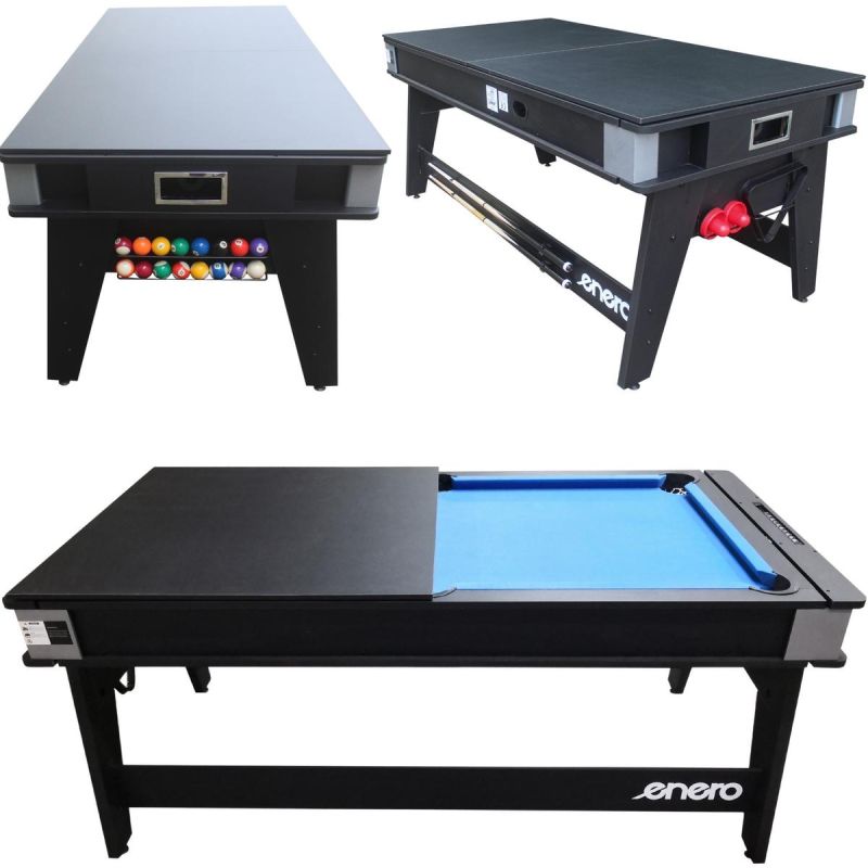 4-IN-1 MULTIGAMING TABLE BILLIARDS TABLE TENNIS HOOK-UP DINING TABLE 189x94.1x81.3CM ENERO Accessories Your Sports Performance