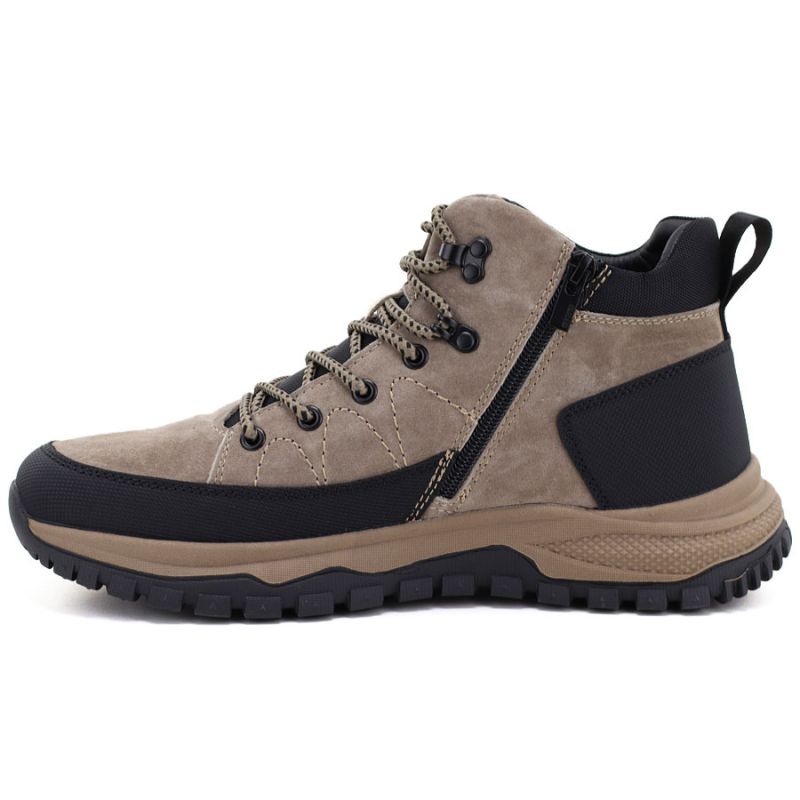 Men's leather insulated boots beige Big Star UU174247