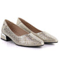 Women's leather openwork shoes, beige, Vinceza 99201 Vinceza