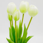 BOUQUET OF 5 WHITE TULIPS 39 CM LIFE-LIKE SPRING DECORATION Home and Garden/Equipment Your Sports Performance