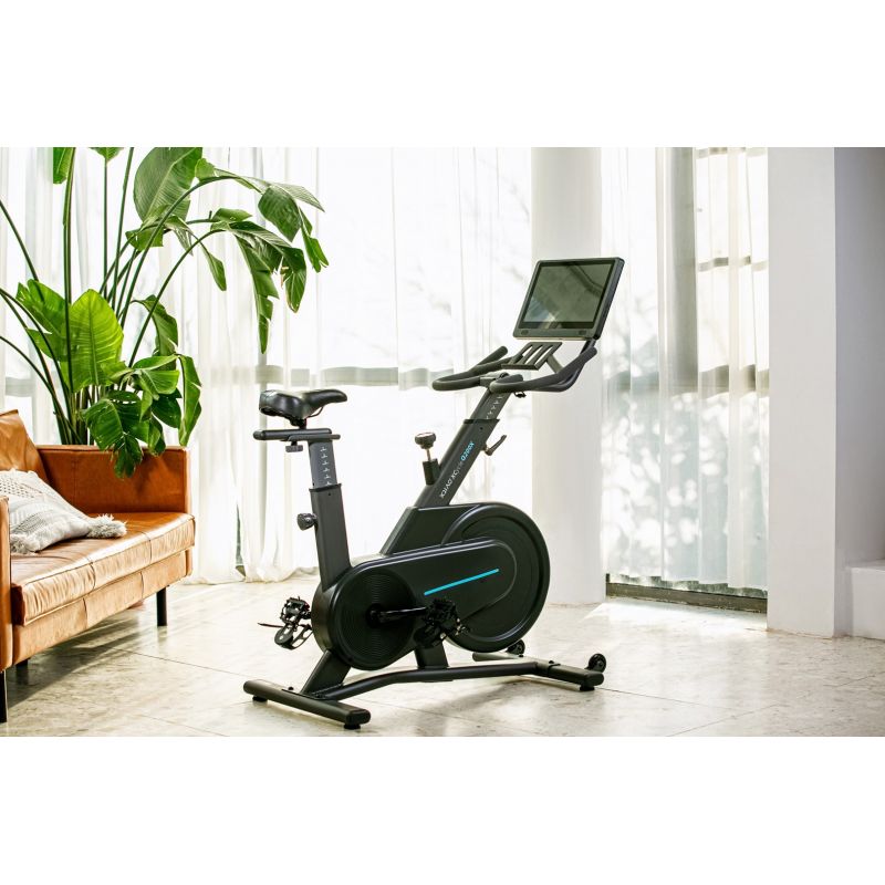 OVICX Q200X magnetic exercise bike with 15.6" TFT touchscreen, WIFI bluetooth & app