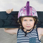 CHILDREN'S ADJUSTABLE CYCLING HELMET NO FEAR MOHAWK SIZE (48-52CM) WHITE/PURPLE Sport/Rowery/Kaski Your Sports Performance