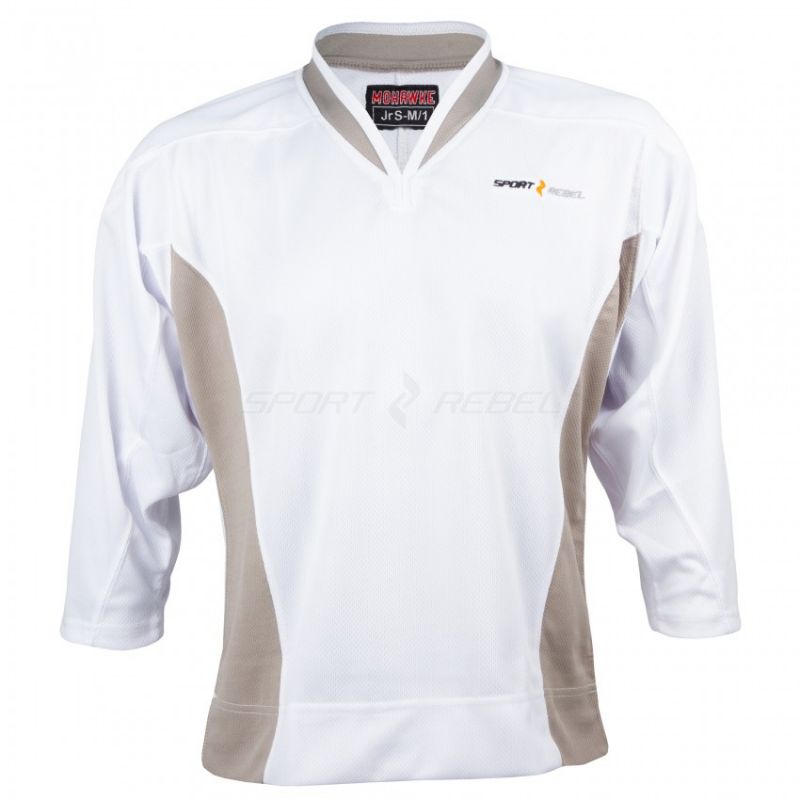 Sportrebel Jr MOHAWK hockey jersey - white Clothing/Training/IQ Your Sports Performance