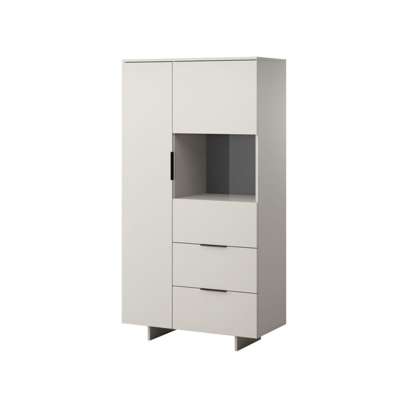 ALMA display cabinet 90x41.5xH170 cashmere Bufety i witryny/Bufety i witryny na drewnianej podstawie Your Sports Performance
