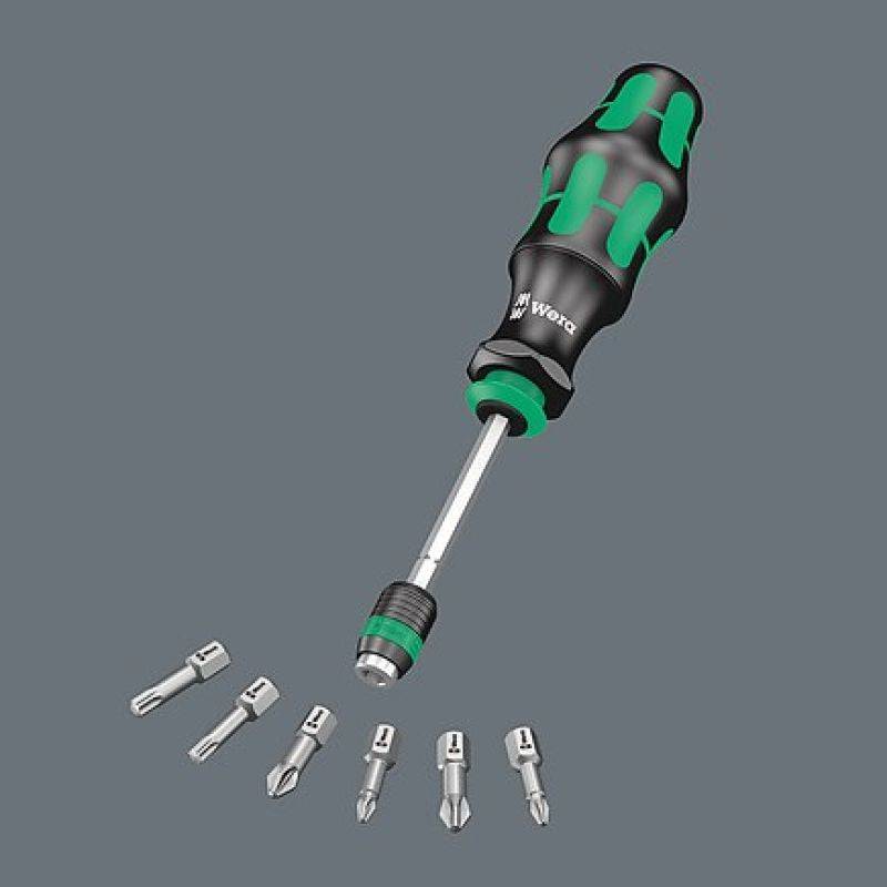 HANDLE WITH BIT HOLDER 1/4' WITH MAGNET + 6 BITS Odzież ochronna i BHP/Rękawice Your Sports Performance