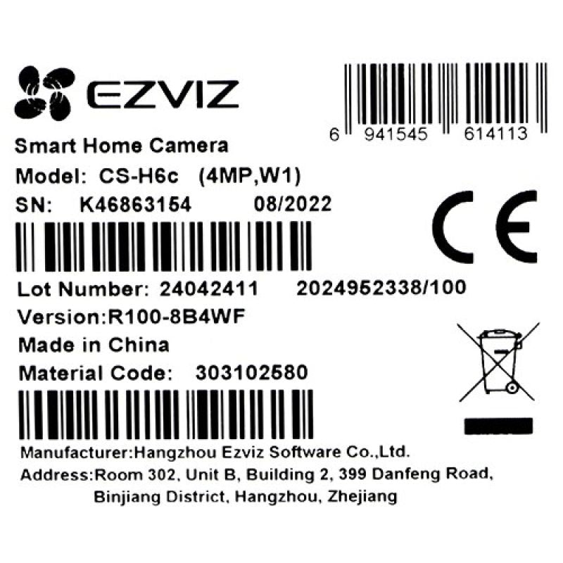 EZVIZ H6C 2K+ indoor pan-tilt IP camera CCTV IP/Kamery Your Sports Performance