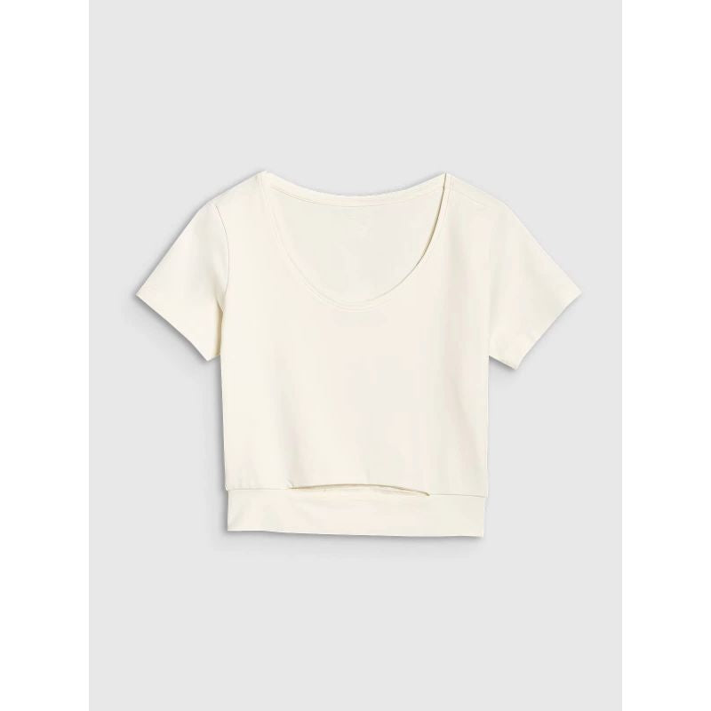 Women's crop top plain t-shirt 4F 4FRSS25TTSHF2695-11S *Kategoria tymczasowa Your Sports Performance