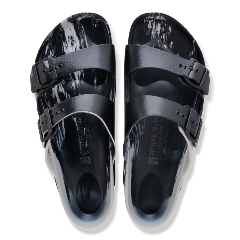 Birkenstock Men's ARIZONA EVA Slides 1032110 STONE COIN/BLACKMULTI (Standard Width)