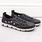 Leather openwork shoes Rieker W RKR652, navy blue
