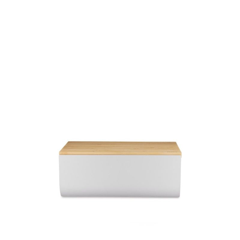 Alessi BG03 WG Mattina Bread Bin, Steel Bamboo Wood, Warm Gray AGD - Produkty/Sztućce i przybory kuchenne Your Sports Performance