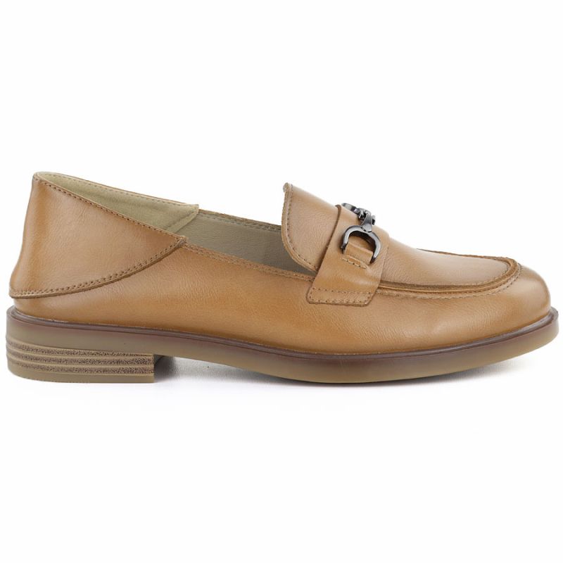 Women's leather loafers, camel, Vinceza 18117 To be categorized Your Sports Performance
