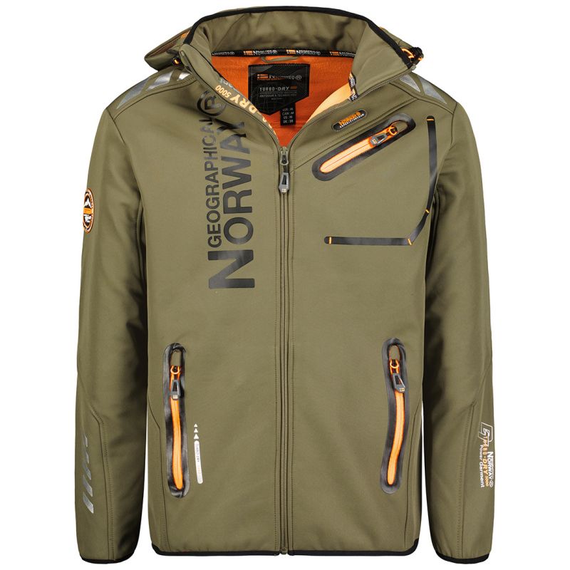 Geographical Norway Royaute DB 068 M WY1996H/GN-Kaki / Orange Softshell Jacket Clothing/Outdoor/Geographical Norway Your Sports Performance