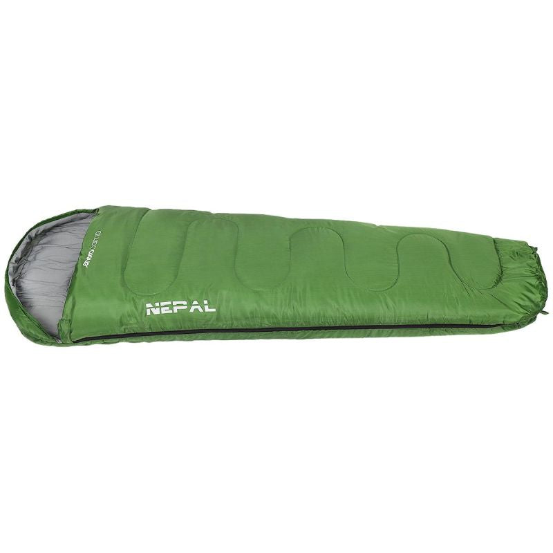 TOURIST SLEEPING BAG NEPAL 210x80x50CM GREEN ENERO CAMP Turystyka/Śpiwory/Mummie Your Sports Performance