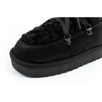 D.Franklin women's winter snow boots, fashionable fur lining, black high D.Franklin