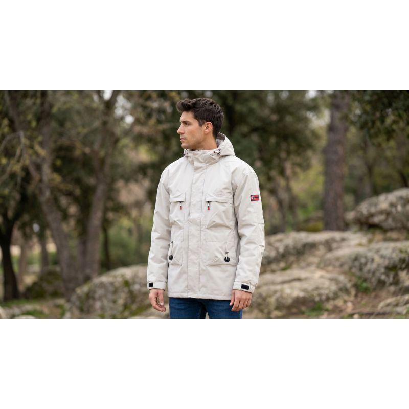 Men’s Mid-Season Jacket Geographical Norway BARIMO OFF WHITE DB MEN 009 (SZ1967H/GN-OFF WHITE)