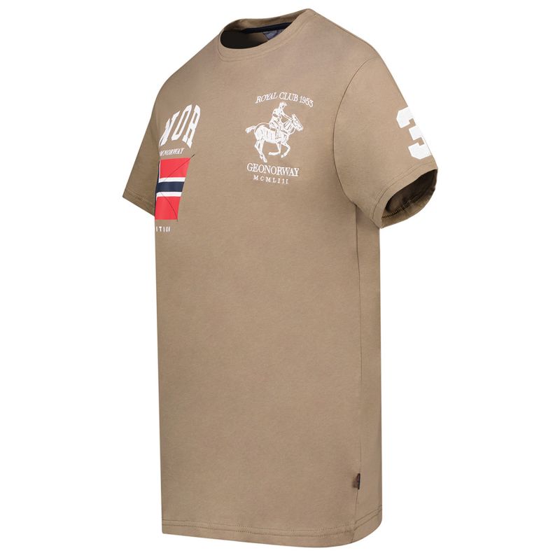 Geographical Norway Jequestre T-shirt 254 M SY1305H/GN-Taupe Clothing/Lifestyle/T-shirts/ Geographical Norway Your Sports Performance