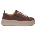 Women's brown leather sneakers on the platform Filippo DP7982