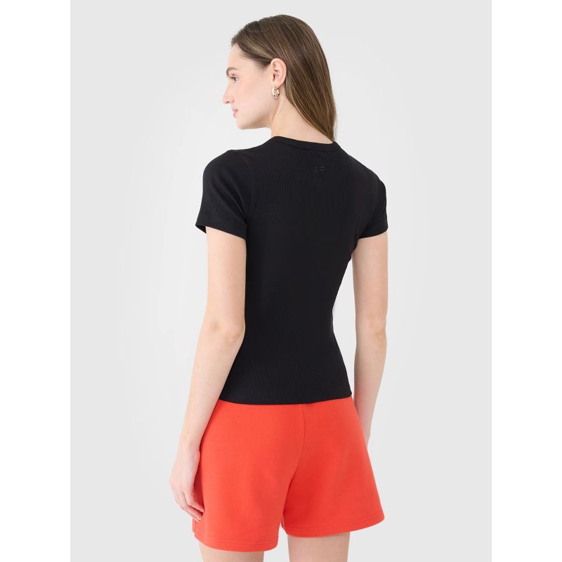 Women's slim ribbed t-shirt 4F 4FWSS25TTSHF1968-20S *Kategoria tymczasowa Your Sports Performance