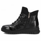 Black Patent Leather Women’s Ankle Boots Filippo DBT8075