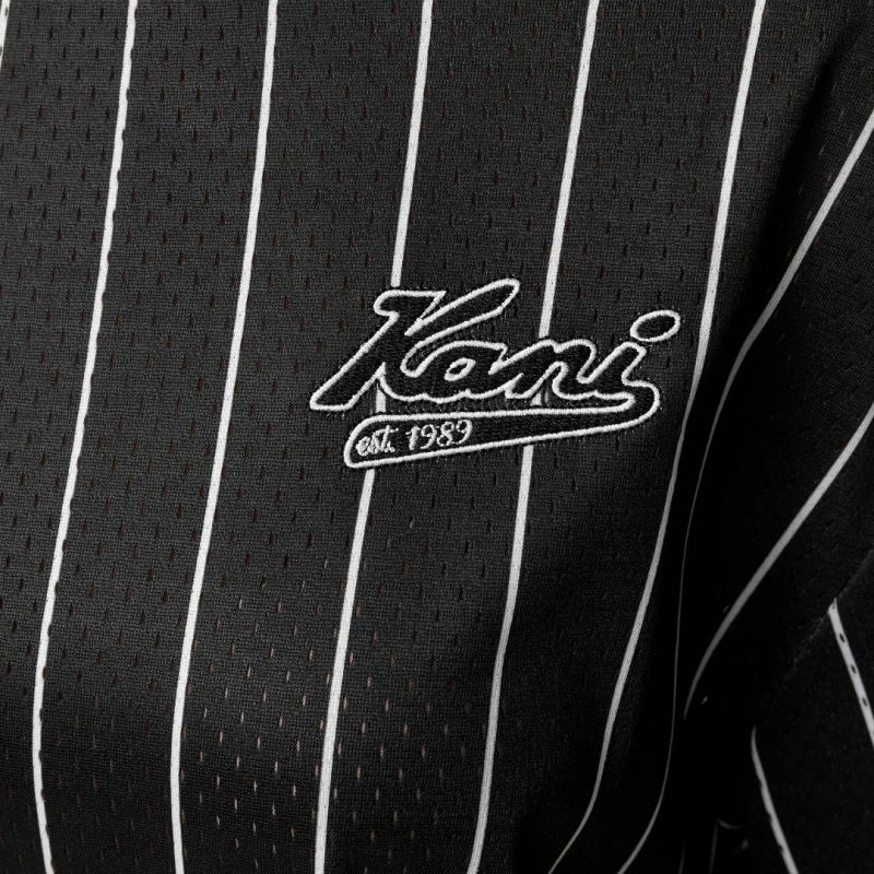 Karl Kani Chest Varsity Pinstripe Mesh Tee Light M 6038524 Clothing/Lifestyle/T-shirts/Karl Kani Your Sports Performance