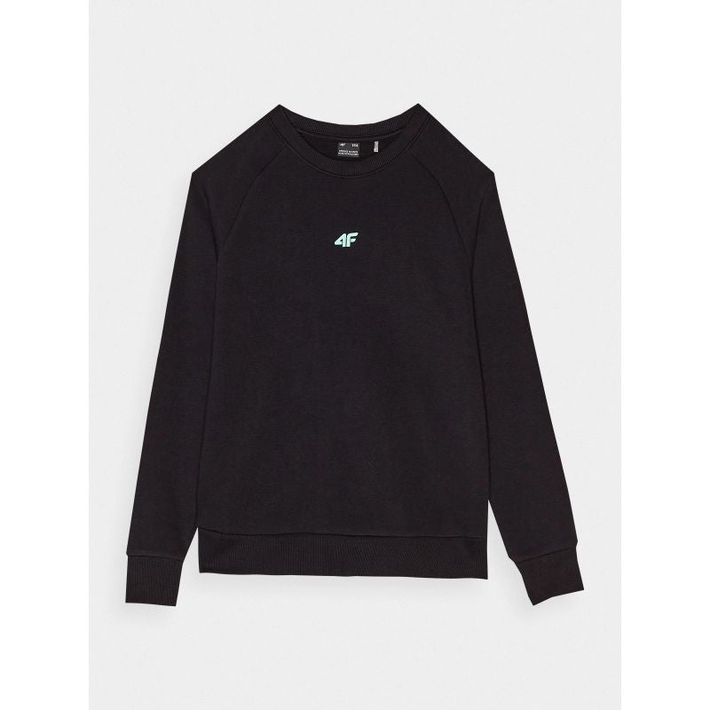 Girls' organic cotton sweatshirt, no zipper, no hood, 4F Junior *Kategoria tymczasowa Your Sports Performance