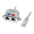Lanberg AD-0026-S adapter (RJ45 M - 2 x RJ45 F; gray color) Kable i adaptery/Adaptery, przejściówki Your Sports Performance
