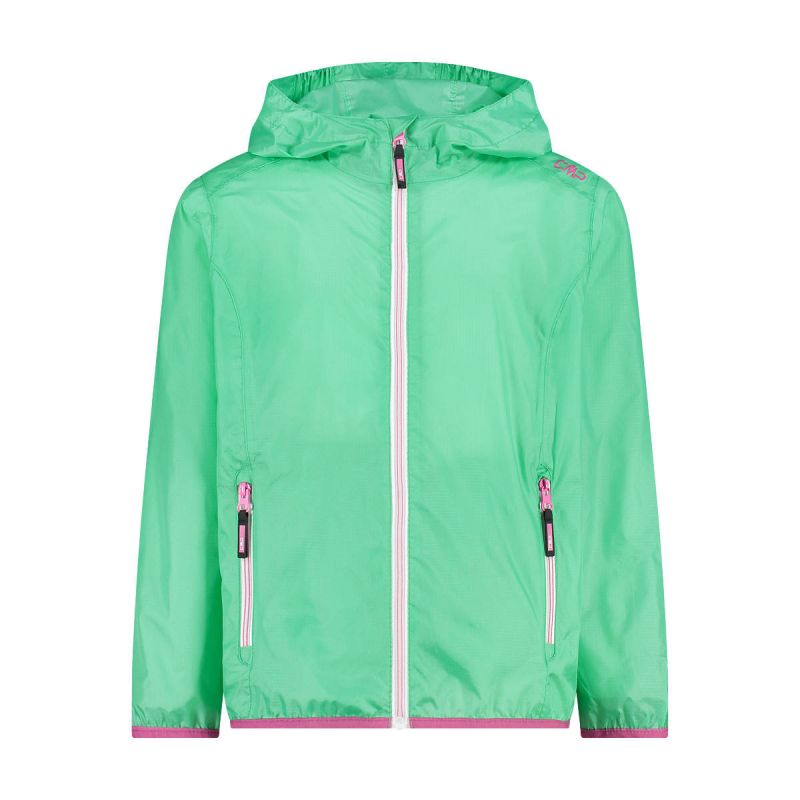 CMP Kid G Jacket Rain Fix Hood Lightweight Green (3X53255-E306) In preparation Your Sports Performance