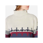 ROSSIGNOL W PATTERNED TN SWEATER blue women's sweater