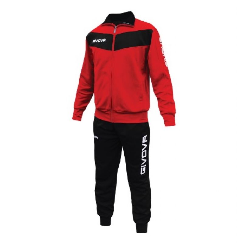 Tracksuit Givova Tuta Visa TR018 1210 red/black Clothing/Football/Mężczyźni/Joma Givova