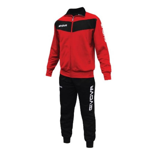 Tracksuit Givova Tuta Visa TR018 1210 red/black Clothing/Football/Mężczyźni/Joma Givova