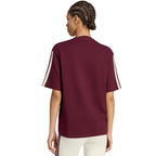 adidas Essentials 3-Stripes Boyfriend Women’s T-Shirt Burgundy KX0793