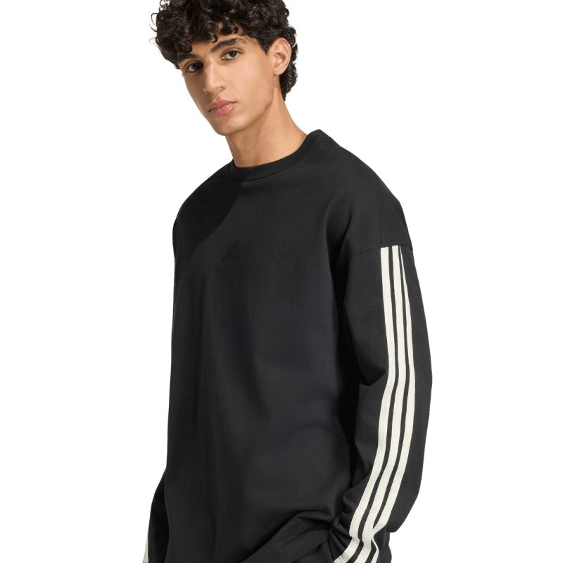 Men's adidas Kit 3-Stripes Long Sleeve T-shirt Black KF2427