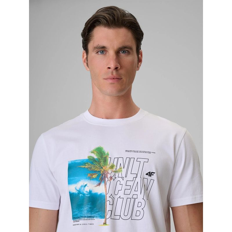 Men's regular printed T-shirt 4F 4FRSS26TTSHM4303-10S 4f