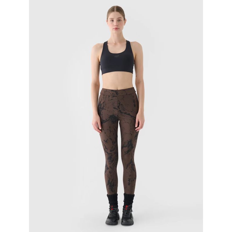 Women's high-waisted leggings 4F 4FWAW24TTIGF193-90A *Kategoria tymczasowa Your Sports Performance
