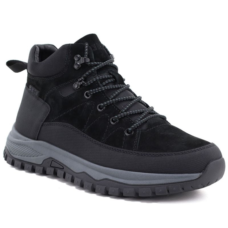 Men's leather insulated boots, black, Big Star UU174246