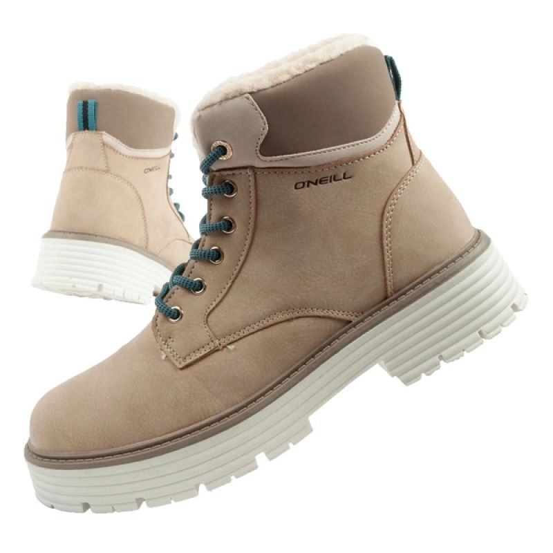 O'neill winter boots women's hiking boots ankle boots insulated fashionable beige white ONeill