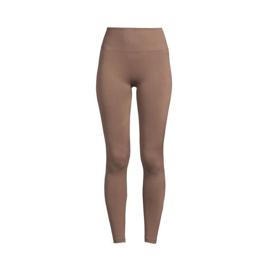 CASALL Seamless Graphical Rib High Waist Tights taupe brown leggings Import z PMSport Your Sports Performance