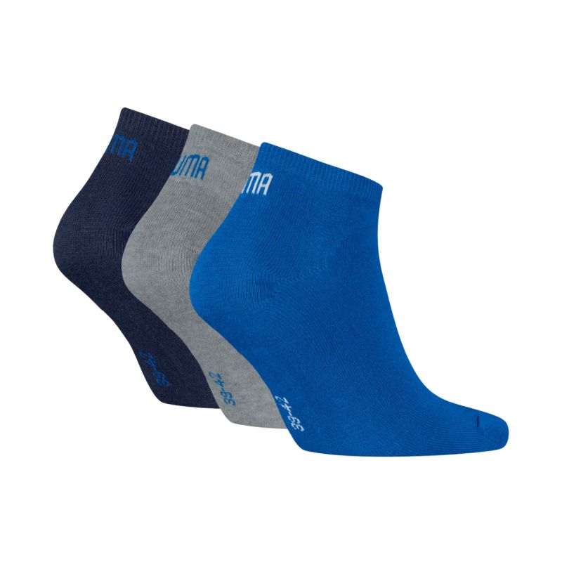 Puma Sneaker Plain Socks 3 Pack Navy, Gray, Blue 938624 12