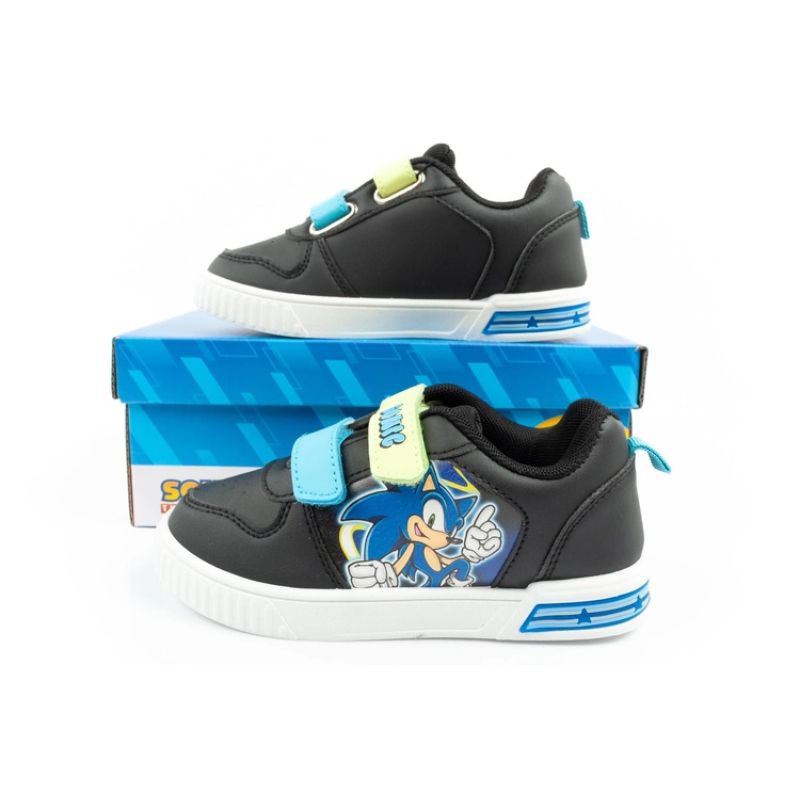 Leomil Sonic children's sports shoes, lightweight sneakers with Velcro, black Leomil
