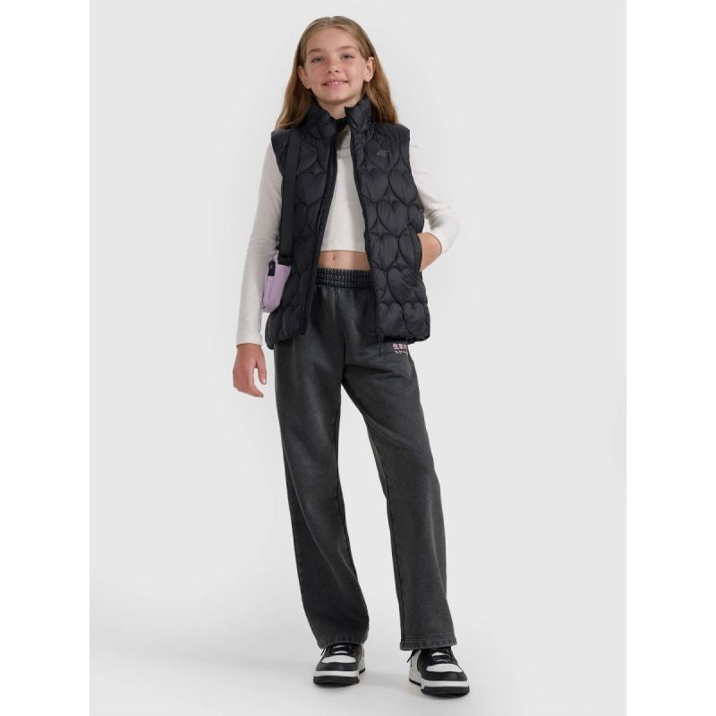 Girls' down vest with synthetic filling 4F 4FJRAW25TVJAF323-20S Clothing Your Sports Performance