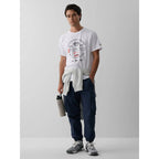 Men's regular printed T-shirt 4F 4FRAW26TTSHM4470-10S