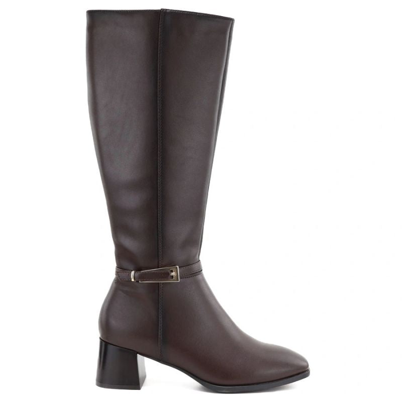 Women's brown leather high-heeled boots Sergio Leone KZ-31-S