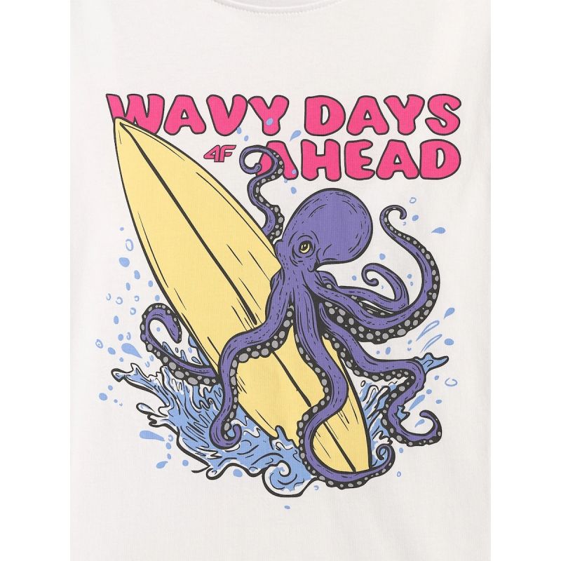 Boy's cotton T-shirt 4F 4FJRSS26TTSHM3904-10S
