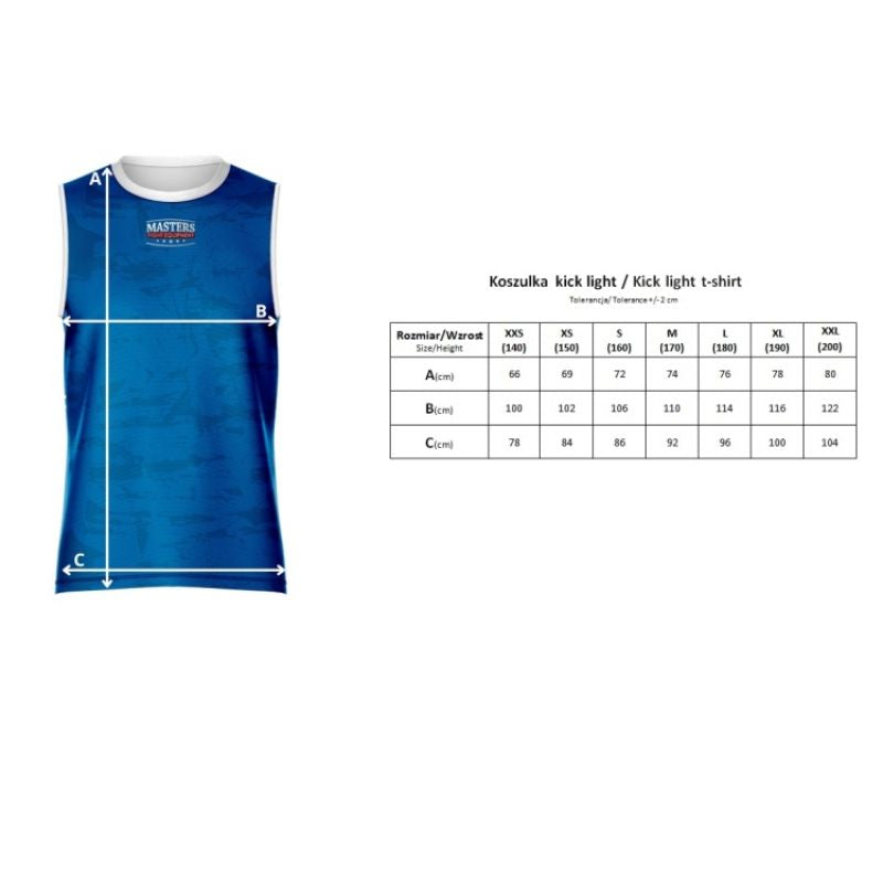 MASTERS Kick Light Sleeveless Shirt (WAKO APPROVED) In preparation Your Sports Performance
