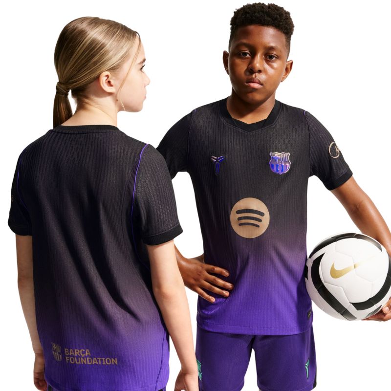 Nike FC Barcelona 2026/27 Match Away Kids' Jersey Black and Purple II1852 505
