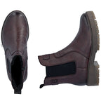 Women’s Leather Chelsea Ankle Boots, Insulated, Burgundy Rieker 75860-35