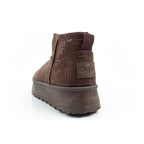 Lee Cooper women's winter snow boots, fashionable fur-lined ankle boots, dark brown Lee Cooper
