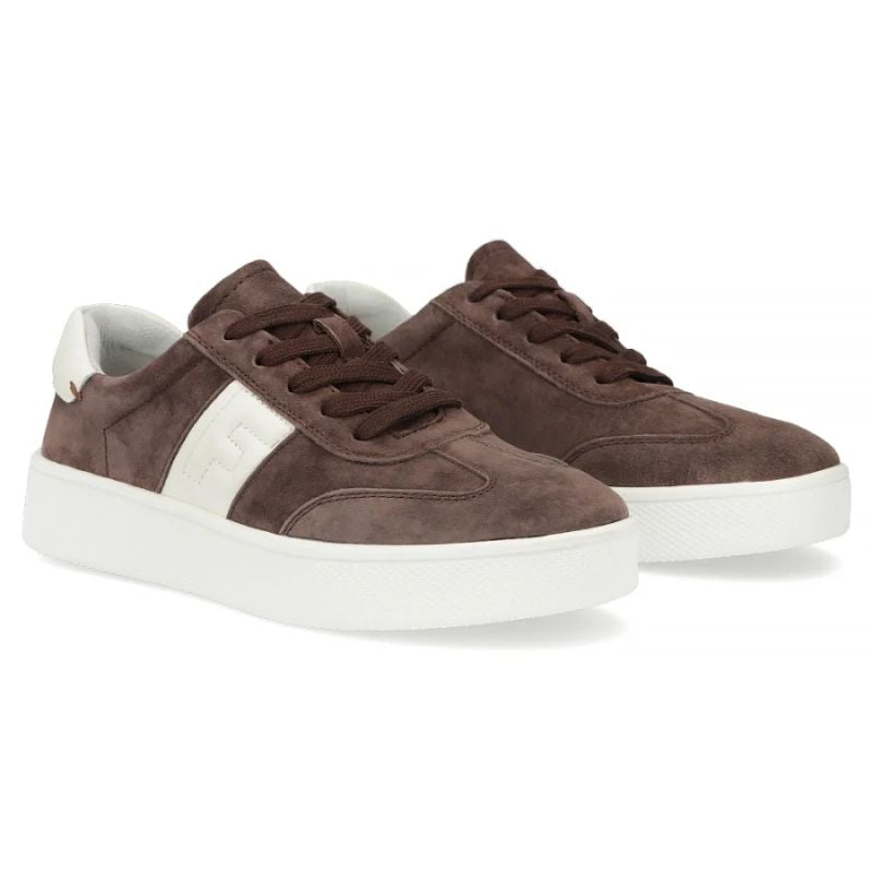 Women's leather sneakers on a brown platform Filippo DP7533 Filippo
