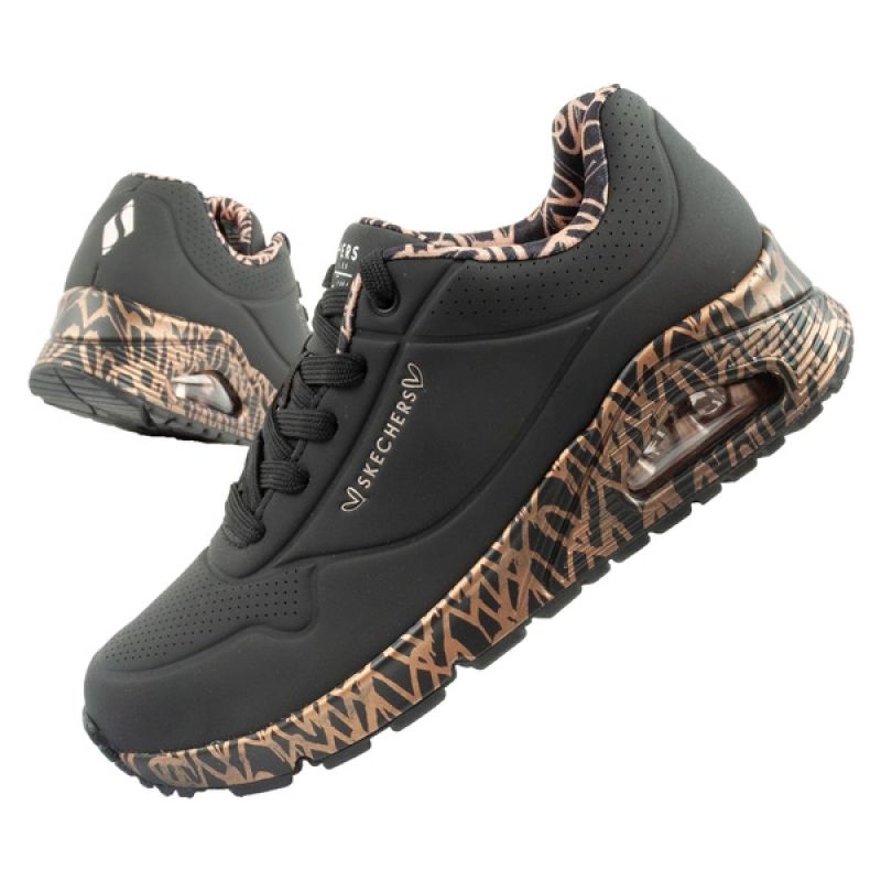 Skechers Uno-Loving Love women's sports sneakers fashionable black In preparation Your Sports Performance