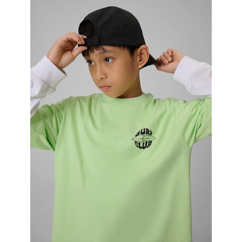 Boy's cotton T-shirt 4F 4FJRSS26TTSHM3905-45S